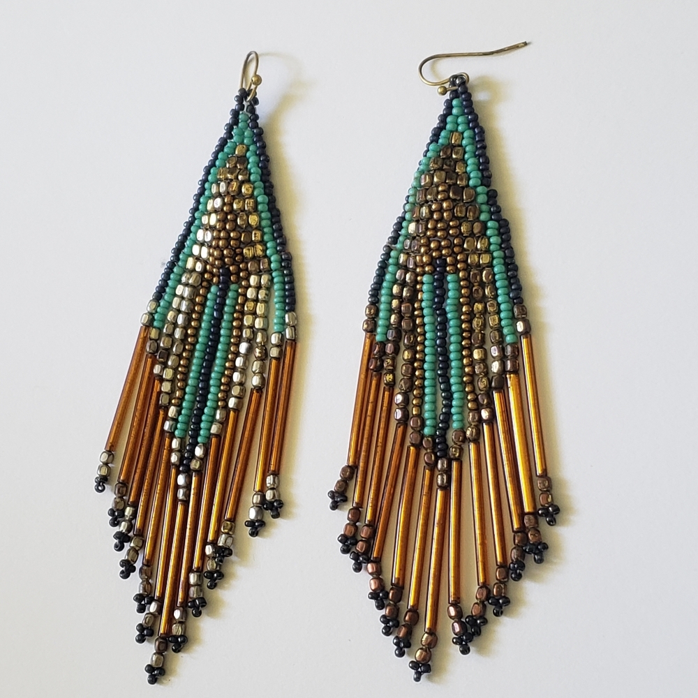Tangle beaded earrings